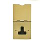 Soho Lighting Brushed Brass 13A 1 Gang Floor Socket Blk Ins 