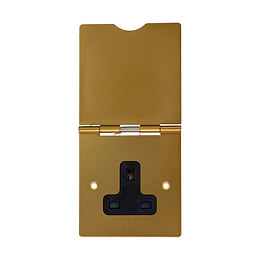 Soho Lighting Antique Gold 13A 1 Gang Floor Socket 