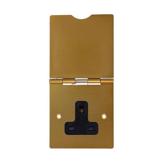 Soho Lighting Antique Gold 13A 1 Gang Floor Socket 