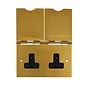 Soho Lighting Antique Gold 13A 2Gang Floor Socket