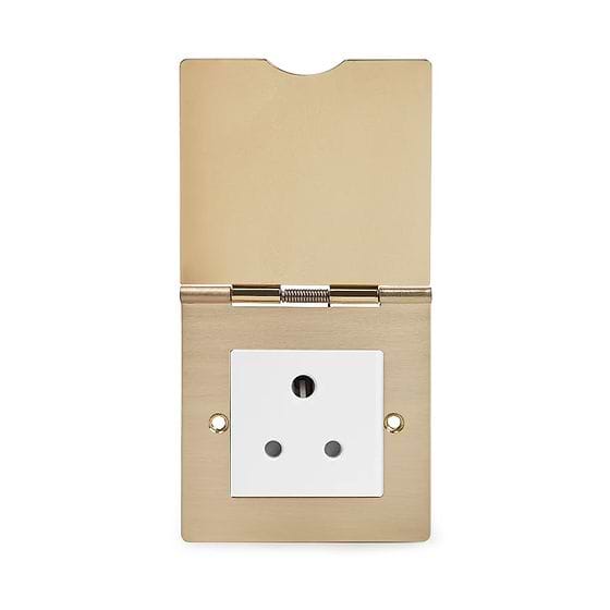 Brushed Brass 5Amp Floor Socket
