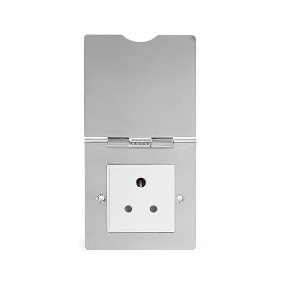 5 Amp Floor Socket Brushed Chrome