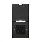 Soho Lighting Matt Black 5 Amp Floor Socket 1 Gang Blk Ins