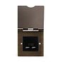 Soho Lighting Antique Brass USB Charger Floor Socket 1 Gang Blk Ins