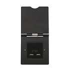 Soho Lighting Matt Black USB Charger Floor Socket 1 Gang Blk Ins