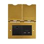 Soho Lighting Antique Gold Double Floor Outlet 13Amp Socket & USB Charger