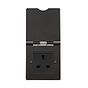 Soho Lighting Matt Black 13A 1Gang Euromod Floor Socket Blk Ins