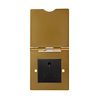 Soho Lighting Old Brass 13A 1 Gang Euromod Floor Socket