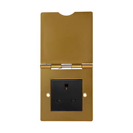 Soho Lighting Antique Gold 13A 1 Gang Euromod Floor Socket