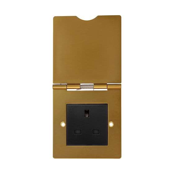 Soho Lighting Antique Gold 13A 1 Gang Euromod Floor Socket