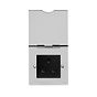 Soho Lighting Polished Chrome 13A Euromod Floor Outlet Socket 1 Gang Blk Ins