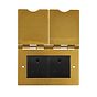 Soho Lighting Antique Gold 13A 2 Gang Euromod Floor Socket 
