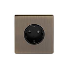 Antique Brass 16A Euro Socket