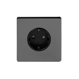 Dark Black Nickel Euro Socket