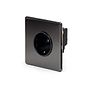 Soho Lighting Black Nickel 16A 1 Gang Euro Schuko Socket Blk Ins Screwless