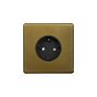 Soho Lighting Old Brass 16A 1 Gang Euro Schuko Socket