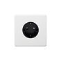 Soho Lighting Primed Paintable 16A 1 Gang Euro Schuko Socket with Black Insert