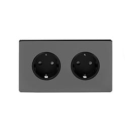 Dark Black Nickel Euro Socket