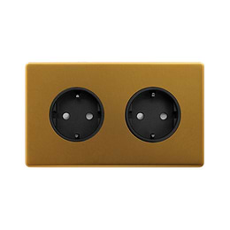 Antique Gold Schuko Socket