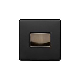 Matt Black and Antique Brass Extractor Fan Isolator Switch
