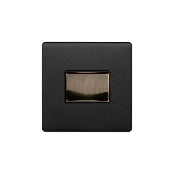 Matt Black and Antique Brass Extractor Fan Isolator Switch
