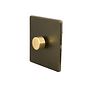 Soho Lighting Bronze & Brushed Brass 1 Gang 2-Way Intelligent  Dimmer 150W LED (300w Halogen/Incandescent)