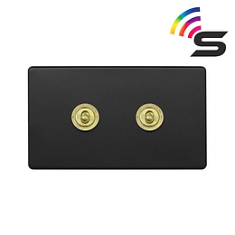 Matt Black and Brass Smart Light Switch
