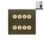 Bronze and Brass 8 Gang Dimming Toggle Switch
