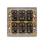 Soho Lighting Antique Brass 6 Gang Toggle Light Switch 20A 2 Way Screwless