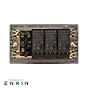 Soho Lighting Antique Brass 4 Gang Switch with 3 Dimmers (3 x 150W LED Dimmer 1 x 20A 2 Way Toggle)
