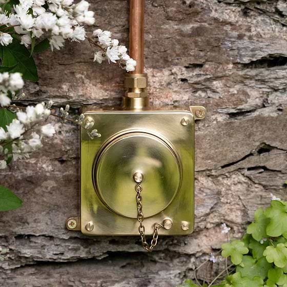 Soho Lighting Chelsea Solid Brass 1 Gang IP66 Outdoor 13A Socket