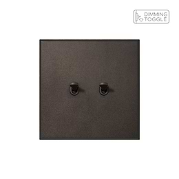 Soho Lighting Heritage Bronze 2 Gang 2 Way Dimming Toggle Switch with Bronze Toggle - The Palaces Collection