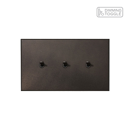 Soho Lighting Heritage Bronze 3 Gang 2 Way Dimming Toggle Switch with Bronze Toggle - The Palaces Collection