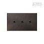 Soho Lighting Heritage Bronze 3 Gang 2 Way Dimming Toggle Switch with Bronze Toggle - The Palaces Collection