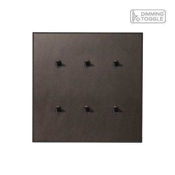 Soho Lighting Heritage Bronze 6 Gang 2 Way Dimming Toggle Switch with Bronze Toggle - The Palaces Collection