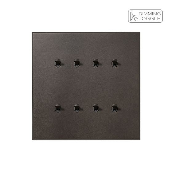 Soho Lighting Heritage Bronze 8 Gang 2 Way Dimming Toggle Switch with Bronze Toggle - The Palaces Collection