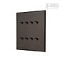 Soho Lighting Heritage Bronze 8 Gang 2 Way Dimming Toggle Switch with Bronze Toggle - The Palaces Collection