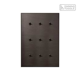 Soho Lighting Heritage Bronze 9 Gang 2 Way Dimming Toggle Switch with Bronze Toggle - The Palaces Collection