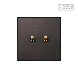 Soho Lighting Heritage Bronze 2 Gang 2 Way Dimming Toggle Switch - The Palaces Collection
