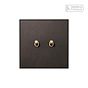 Soho Lighting Heritage Bronze 2 Gang 2 Way Dimming Toggle Switch - The Palaces Collection