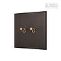 Soho Lighting Heritage Bronze 2 Gang 2 Way Dimming Toggle Switch - The Palaces Collection