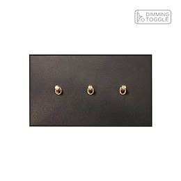 Soho Lighting Heritage Bronze 3 Gang 2 Way Dimming Toggle Switch - The Palaces Collection