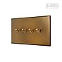 Soho Lighting Aged Brass 4 Gang 2 Way Dimming Toggle Switch - The Palaces Collection