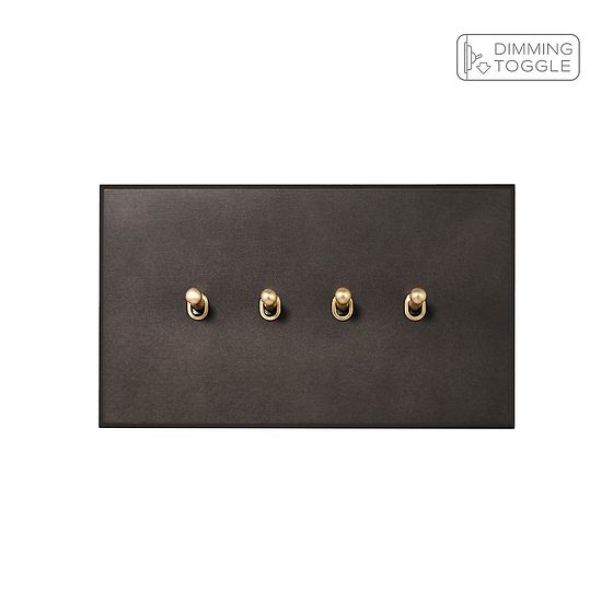 Soho Lighting Heritage Bronze 4 Gang 2 Way Dimming Toggle Switch - The Palaces Collection