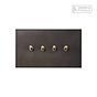 Soho Lighting Heritage Bronze 4 Gang 2 Way Dimming Toggle Switch - The Palaces Collection