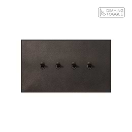 Soho Lighting Heritage Bronze 4 Gang 2 Way Dimming Toggle Switch with Bronze Toggle - The Palaces Collection