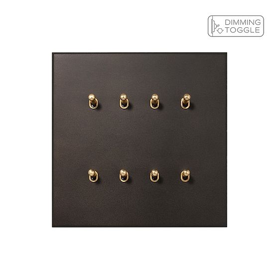 Soho Lighting Heritage Bronze 8 Gang 2 Way Dimming Toggle Switch - The Palaces Collection