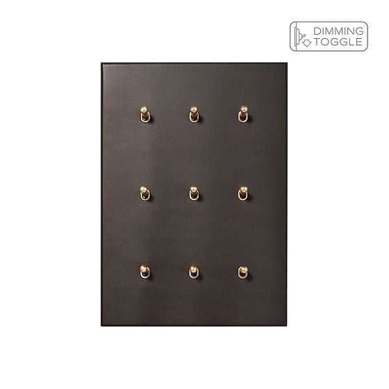 Soho Lighting Heritage Bronze 9 Gang 2 Way Dimming Toggle Switch - The Palaces Collection