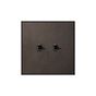 Soho Lighting Heritage Bronze 2 Gang (1x 20A 2 Way, 1x 20A Intermediate) Toggle Switch with Bronze Toggle - The Palaces Collection