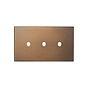 Soho Lighting Aged Brass 3 Gang TM Module Grid Switch Plate - The Palaces Collection